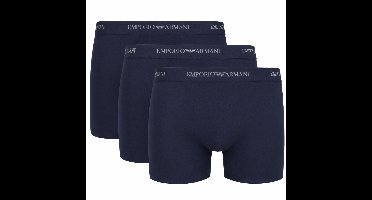 Armani boxershorts met logo band 3-pack blauw